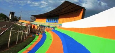 Estádio municipal recebeu manutenção e pinturas da sua estrutura.