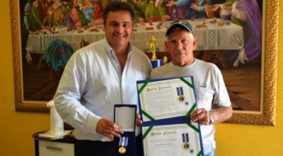 Presidente do Conselho Comunitário de Segurança de Iguatemi recebe honraria do comando geral da PM/MS.