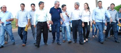 Governador André e Prefeito Zé Roberto vistoriam obras do recapeamento da MS-295.