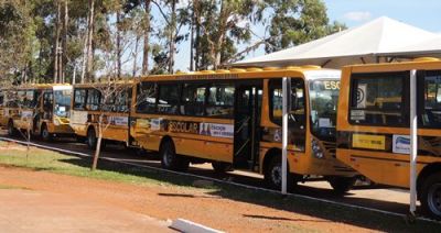 Frota do Transporte Escolar de Iguatemi foi aprovada  em vistoria do DETRAN. 