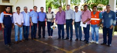 Zé Roberto recepcionou o Governador Reinaldo que sobrevoou a região para avaliar estragos das chuvas.