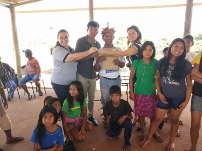 PATRÍCIA MARGATTO REALIZOU ENTREGA OFICIAL DO PRÉDIO DA ESCOLA DA ALDEIA PYELITO KUÊ.