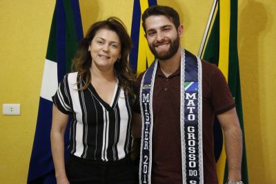 PATRÍCIA MARGATTO RECEPCIONOU IGUATEMIENSE LUCAS CARVALHO MISTER MATO GROSSO DO SUL 2019.