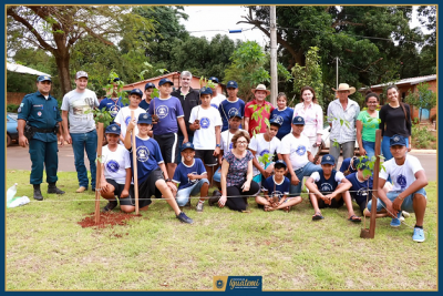 AÇÃO EM CONJUNTO REALIZA O PLANTIO DE MUDAS DE IPÊS EM IGUATEMI