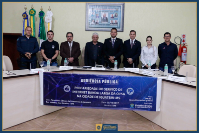 PROCURADOR JURÍDICO MUNICIPAL PARTICIPA DE AUDIÊNCIA PÚBLICA SOBRE OS SERVIÇOS DE INTERNET BANDA LARGA