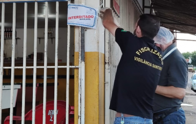 BAR É INTERDITADO PELA VIGILÂNCIA SANITÁRIA POR IRREGULARIDADES.