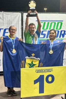 BOCHA FEMININA DE IGUATEMI 60+, CONQUISTA O BI-CAMPEONATO NOS JOGOS ESTADUAIS DA MELHOR IDADE 2025.