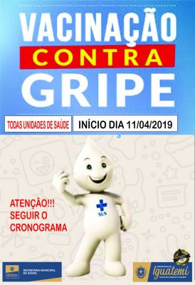 SECRETARIA MUNICIPAL DE SAÚDE ALERTA PARA A CAMPANHA DE VACINAÇÃO CONTRA A GRIPE.