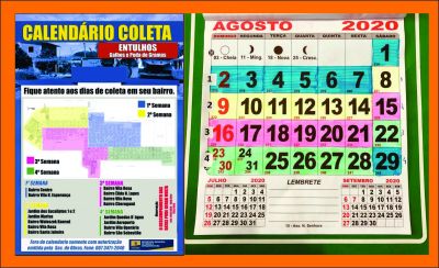 SECRETARIA DE OBRAS DIVULGA O CALENDÁRIO DE COLETA DE GALHOS E ENTULHOS.