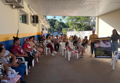 COORDENADORIA DE POLÍTICAS PÚBLICAS PARA MULHERES REALIZOU PALESTRA NA UNIDADE DE SAÚDE DA VILA ROSA.