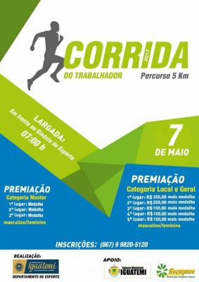 “CORRIDA DO TRABALHADOR” FARÁ PARTE DAS COMEMORAÇÕES DOS 52 ANOS DE IGUATEMI