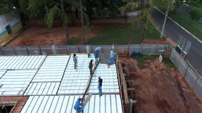 UNIDADE BÁSICA DE SAÚDE- UBS, DO BAIRRO DA VILA NOVA RECEBE CONCRETAGEM DA LAGE. 