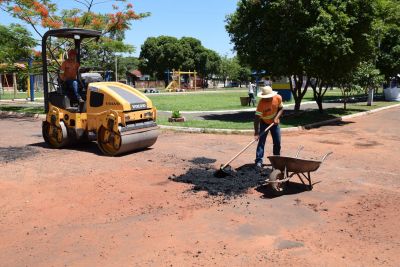 SECRETARIA DE OBRAS REALIZA OPERAÇÃO TAPA-BURACOS NOS BAIRROS.