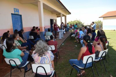 DR. LÍDIO E A SECRETÁRIA DE EDUCAÇÃO LUCIANE RISSOTO PARTICIPAM DE ASSEMBLEIA GERAL NO RANCHO LOMA.