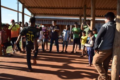 SECRETARIA DE ESPORTES PROMOVE TARDE DE LAZER NA ALDEIA PIELYTO KUÊ.