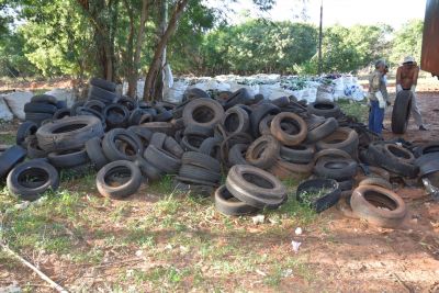 SECRETARIA DE SAÚDE RECOLHE 400 PNEUS PARA SEREM RECICLADOS EM CURITIBA-PR.