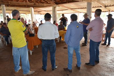 PREFEITO DR LÍDIO REÚNE COMUNIDADES PARA TRATAR SOBRE HORAS MÁQUINAS  E ENTREGA EQUIPAMENTOS PARA PRODUTORES DE MEL