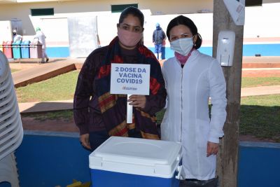 FUNCIONÁRIOS DA EMPRESA AGROINDUSTRIAL TOMARAM A 2ª DOSE DA VACINA CONTRA A COVID-19.