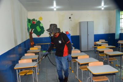 PREFEITURA DE IGUATEMI REALIZA DEDETIZAÇÃO NAS ESCOLAS DA REDE MUNICIPAL DE ENSINO, ANTES DO INÍCIO DO ANO LETIVO.