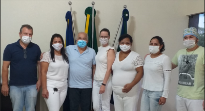PREFEITO DR. LÍDIO RECEBEU ESTUDANTES DO CURSO DE ENFERMAGEM. 