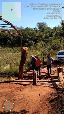 PREFEITURA ESTÁ RECUPERANDO A PONTE SOBRE O CÓRREGO PIRATEY.