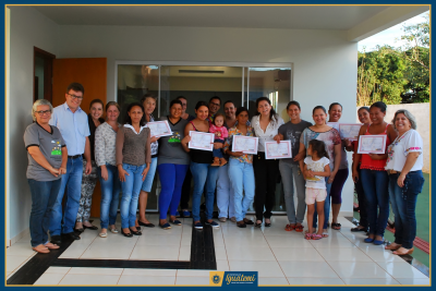 COORDENAÇÃO DO CRAS REALIZOU ENTREGA DE CERTIFICADOS DO CURSO DE BORDADO TECIDOS COM PEDRARIAS.