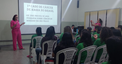 PALESTRA SOBRE CÂNCER DE MAMA ENCERRA CICLO DE AÇÕES DO OUTUBRO ROSA.