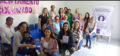 COMUNIDADE DO ASSENTAMENTO COLORADO PARTICIPA DA CAMPANHA AGOSTO LILÁS.