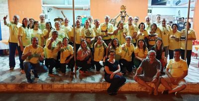 ATLETAS DA TERCEIRA IDADE SÃO HOMENAGEADOS PELA PREFEITA PATRÍCIA MARGATTO.