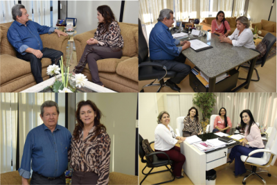PREFEITA E SECRETÁRIA DE ASSISTÊNCIA SOCIAL VISITAM DEPUTADOS EM CAMPO GRANDE