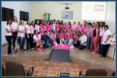 CÂMARA MUNICIPAL RECEBEU DECORAÇÃO ESPECIAL PARA O LANÇAMENTO DA CAMPANHA “OUTUBRO ROSA”