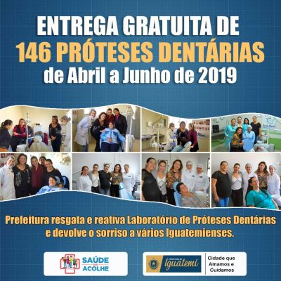 PREFEITURA REALIZA ENTREGA GRATUITA DE 146 PRÓTESES DENTÁRIAS. 