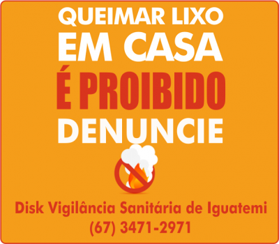 DENUNCIE QUEM FAZ QUEIMADAS NA CIDADE