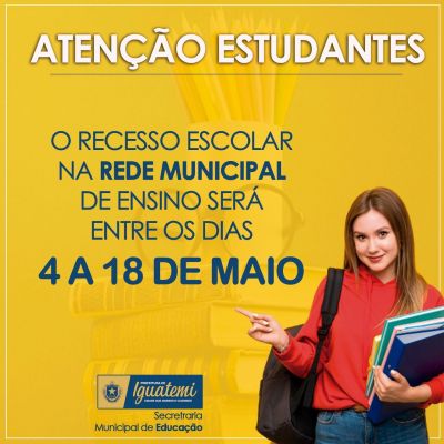 A SECRETARIA MUNICIPAL DE EDUCAÇÃO COMUNICA: