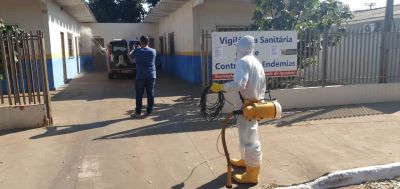 PRÉDIO DA VIGILÂNCIA SANITÁRIA RECEBE SERVIÇO GRATUITO DE SANITIZAÇÃO.