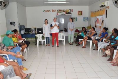 PALESTRA SOBRE TABAGISMO REALIZADA NA CASA DA GESTANTE. 