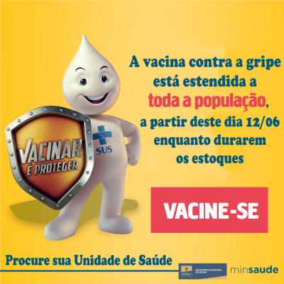 PREFEITURA DE IGUATEMI DISPONIBILIZA VACINA CONTRA INFLUENZA A TODA POPULAÇÃO