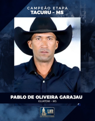 PEÃO IGUATEMIENSE PABLO OLIVEIRA DÁ SHOW E CONQUISTA O TÍTULO DE CAMPEÃO DO RODEIO NA EXPOTAC-2026, CIDADE DE TACURU-MS.