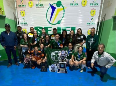 EQUIPE DO PANTANAL FUTSAL FEMININO DE IGUATEMI É BI-CAMPEÃ INVICTA DA 27ª COPA INVERNO EM PARANHOS-MS.